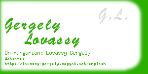 gergely lovassy business card